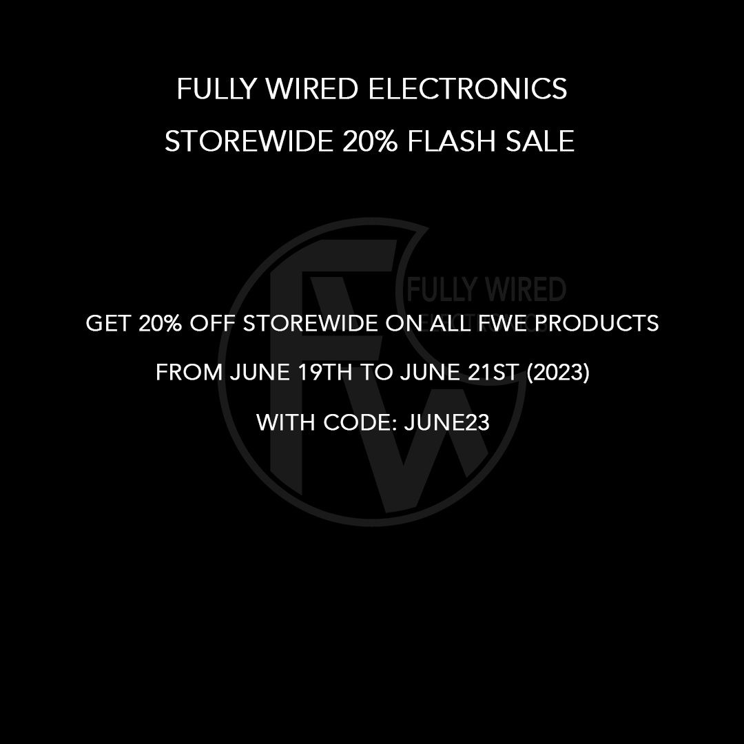 fw_electronics's tweet photo. Storewide 20% Off Flash Sale!
From the 19th of June to the 21st get 20% off all FWE products with code "June23". This is your last chance to get the Mini Quad Mute (MQM) and Mini Quad Stereo Mute (MQSM) at discounted rate and guaranty your pre-order before their release! https://t.co/uEYnDSZqa2