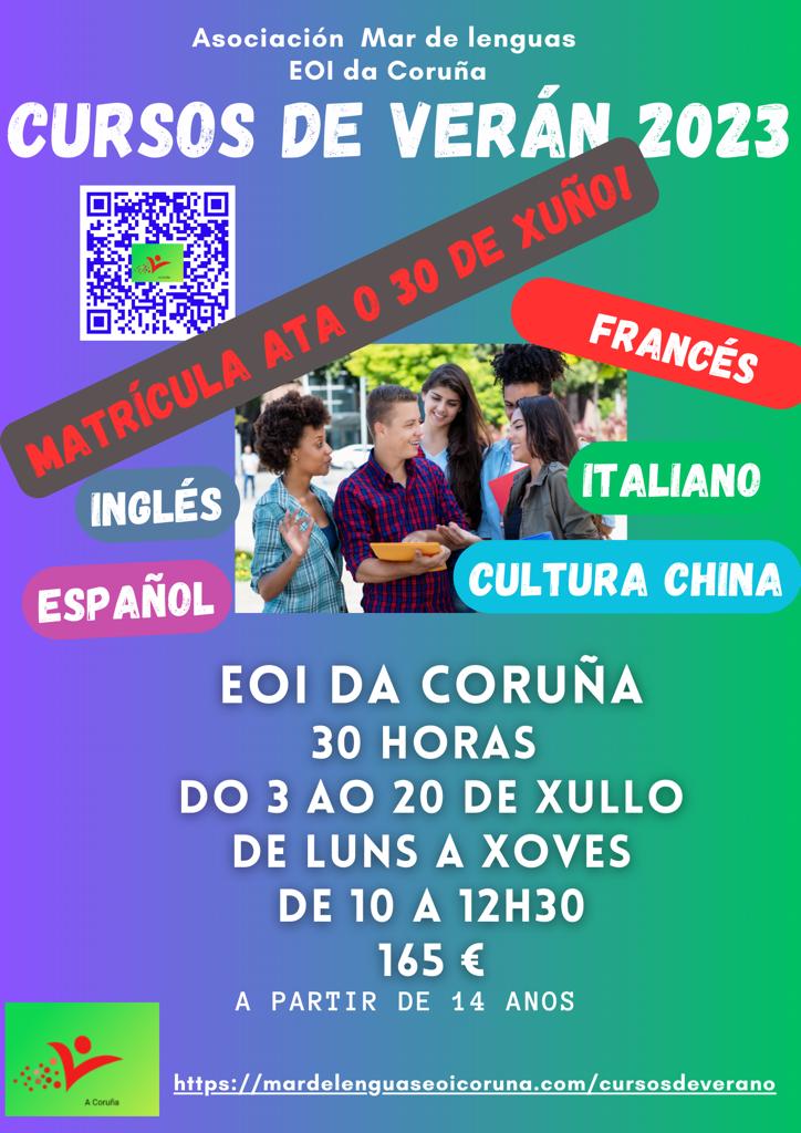 <a href="/LenguasMar/">Mar De Lenguas</a> en julio. Apúntate 
@EoiCorunha 
#cursos #Coruña