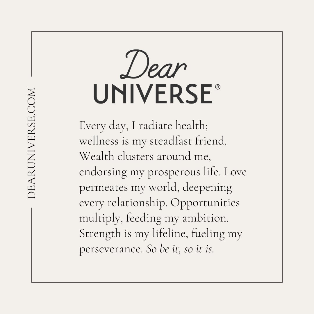 sarahprout's tweet image. The Universe provides endless inspiration, igniting your creativity and fueling your passions. #dearuniverse #sarahprout #invocations #manifestation Visit DearUniverse.com