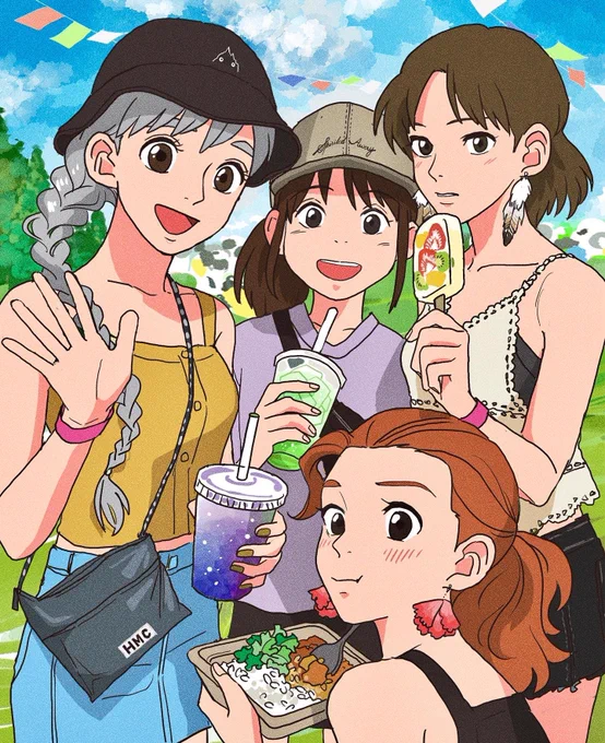 何人かで遊びにいくシリーズが4枚たまりました