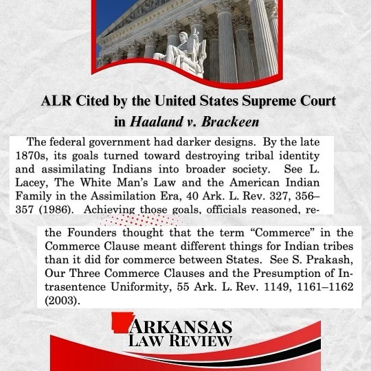 UARKLaw's tweet image. The United States Supreme Court recently cited two Arkansas Law Review Articles.

Read the opinions at: supremecourt.gov/opinions/22pdf…
#UARKLaw @arklawrev