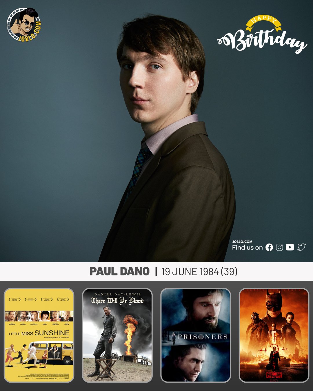 Happy birthday to Paul Dano, who turns 39 today!     