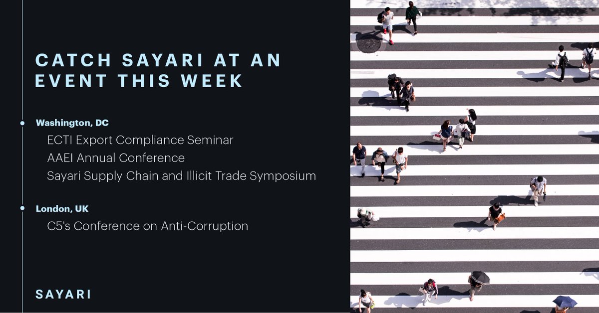 Our team has trade compliance and anti-corruption on the mind this week. Come find us at any of these events to talk about how we can facilitate efficient and effective investigations.