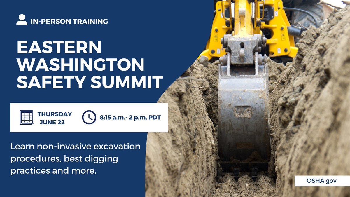 OSHA_DOL on Twitter "📅 Join OSHA and NUCAofEWANID for a special inperson training event held