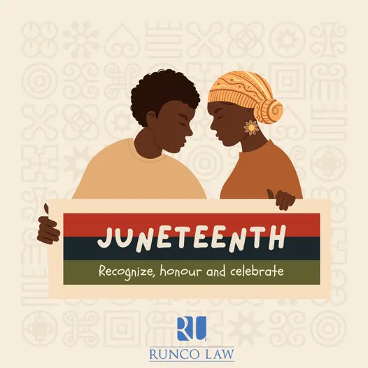 Juneteenth celebrates the freedom of enslaved people in the United States. Today we honor the extraordinary contribution of the Black communities past, present, and future.   #Juneteenth2022 #BlackHistory

#RuncoLaw #Law #Lawyer #HamiltonON #FamilyLaw #Wills #EstateLaw