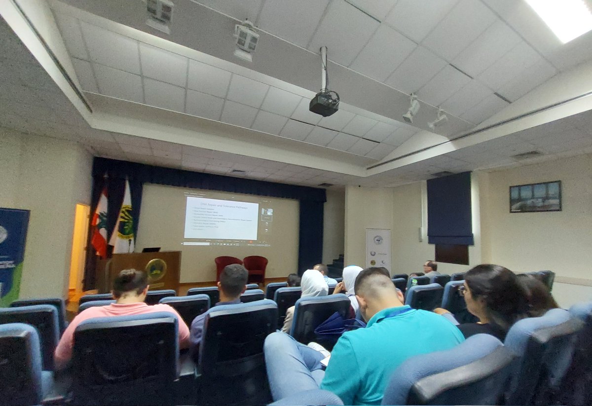 GEOHubMENA's tweet photo. As part of the Environmental Toxicology workshop, Dr. Omar Khabour from @JustUniversity is joing us remotely and giving our students a lecture on Genotoxicity.

More about Dr. Khabour: https://t.co/LUDtzkoAmj

#GEOHealthHubMENA #GEOHealthHub #climatechange #health #conference https://t.co/TVl3cGOqHy