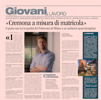 mondopadano's tweet photo. «Cremona a misura di matricola»
Il giusto mix tra la qualità del #Politecnico di #Milano e un ambiente quasi famigliare: Alex #Buzzetti, #ingegnere informatico, racconta i propri studi e l’approccio con il #lavoro.
#università @polimi #cremona
https://t.co/4y2mwBvgPg https://t.co/9ks8dlsjT2