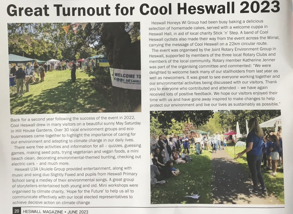 Article in the latest Heswall Magazine