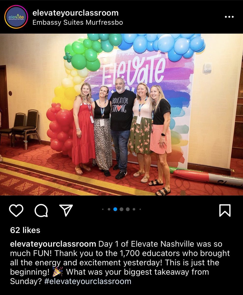 Wilson Elementary is well represented at the Elevate Conference this week! These Kindergarten and 2nd grade teachers will share what they learn with the rest of the WES team in August! Have a great time ladies.