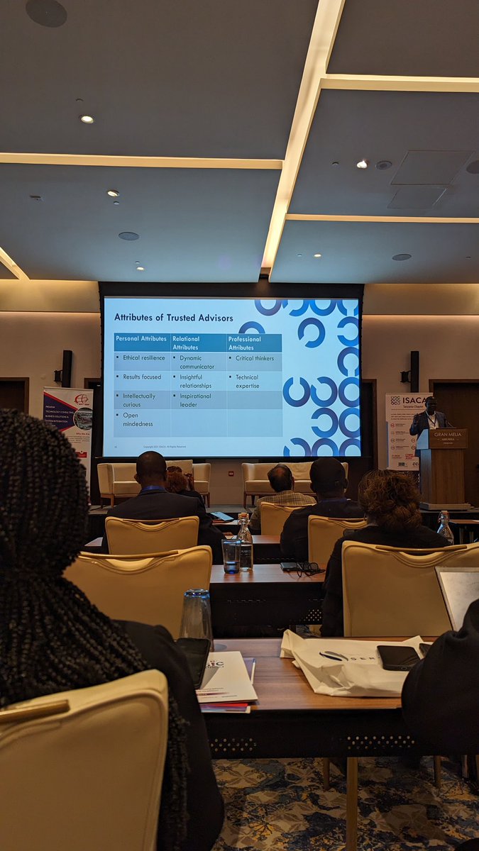 “Where we are going, there will not be any other option than to CHANGE!”

Closing remarks from Mr. Ahadi Chacha on how IT professionals can become agents of change. 

#ISACATz2023 - 2023 ISACA Annual Audit, Risk and Cybersecurity Conference