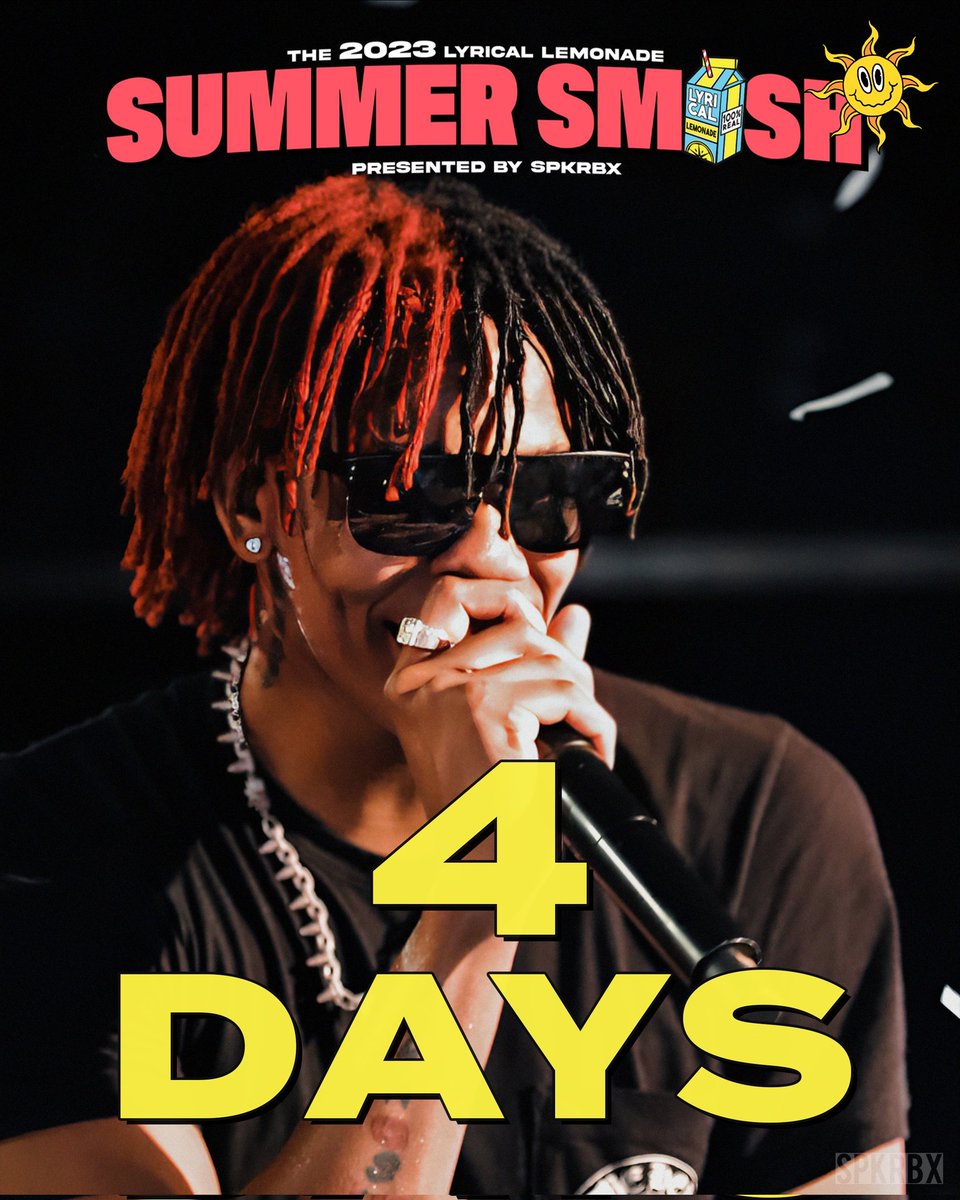 4 DAYS! Get your tickets to see DC The Don's first set at the Summer Smash Music Festival !🍋🎪🔈