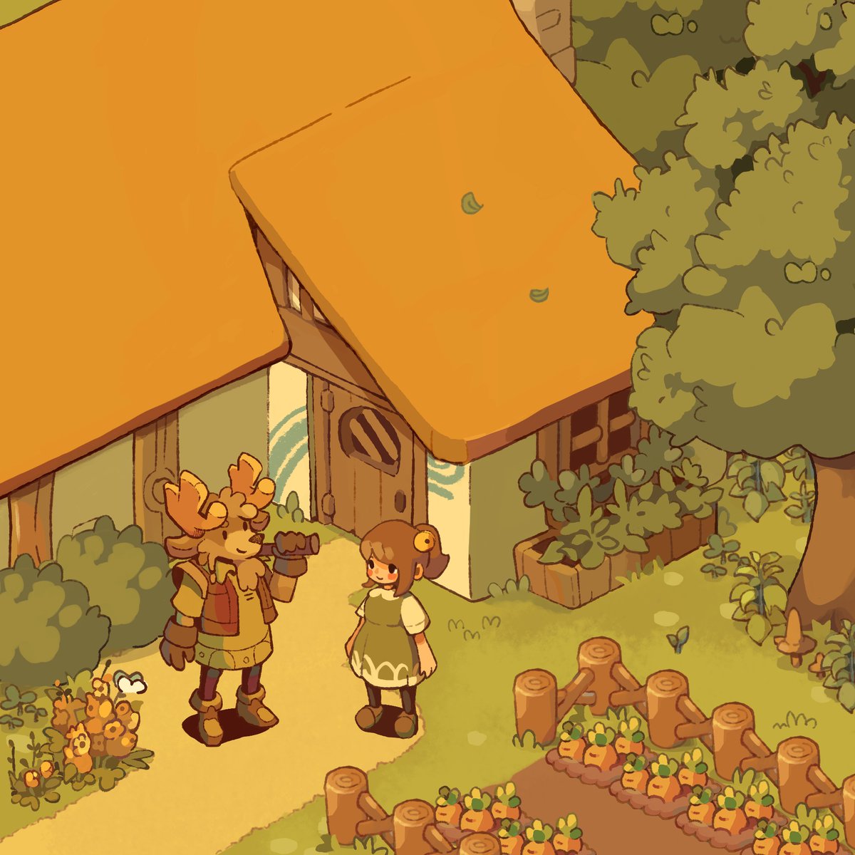 myPotatoGames's tweet photo. Wanderwood is a slice of life game where you live in a cozy village. Explore and visit the local bakery, grow your own farm, make potions and help create a thriving little community in a magical world. This adorable looking indie game is coming to Steam and Switch. Cute! 😍 https://t.co/OmC8mYlNhM