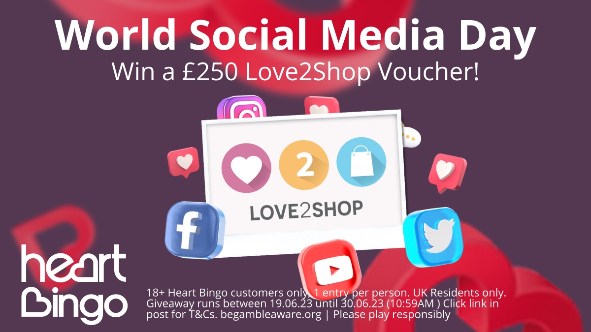 #WorldSocialMediaDay is almost here and we wanted to celebrate by giving one of our lucky followers a £250 Love2Shop voucher. Fancy getting involved? Here's how:

1. Like, Retweet &amp; Tag a friend 👍
2. Winners picked 30th June... Good Luck! ❤

Full T&amp;C's: bit.ly/3ZKqqHM