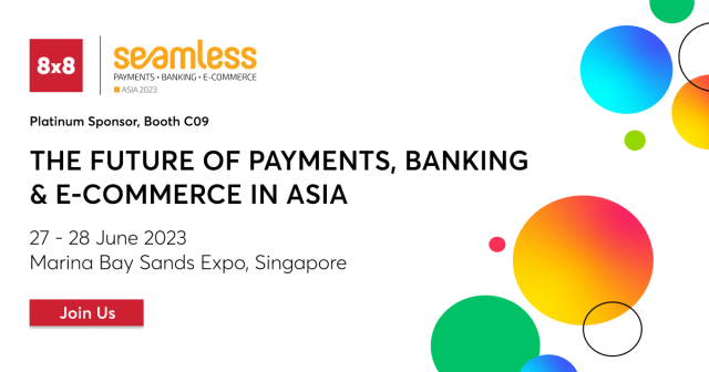 CatchTelecom's tweet photo. Are you going to #SeamlessAsia 2023? On June 27 and 28, visit @8x8 at booth C09 and uncover how 8x8 Communications #APIs keep your #payment experiences seamless and secure. Register now! #CX #CPaaS #omnichannel #customerobsessedcommunications https://t.co/GgzHKvlLuQ https://t.co/UHwXzFYnPc