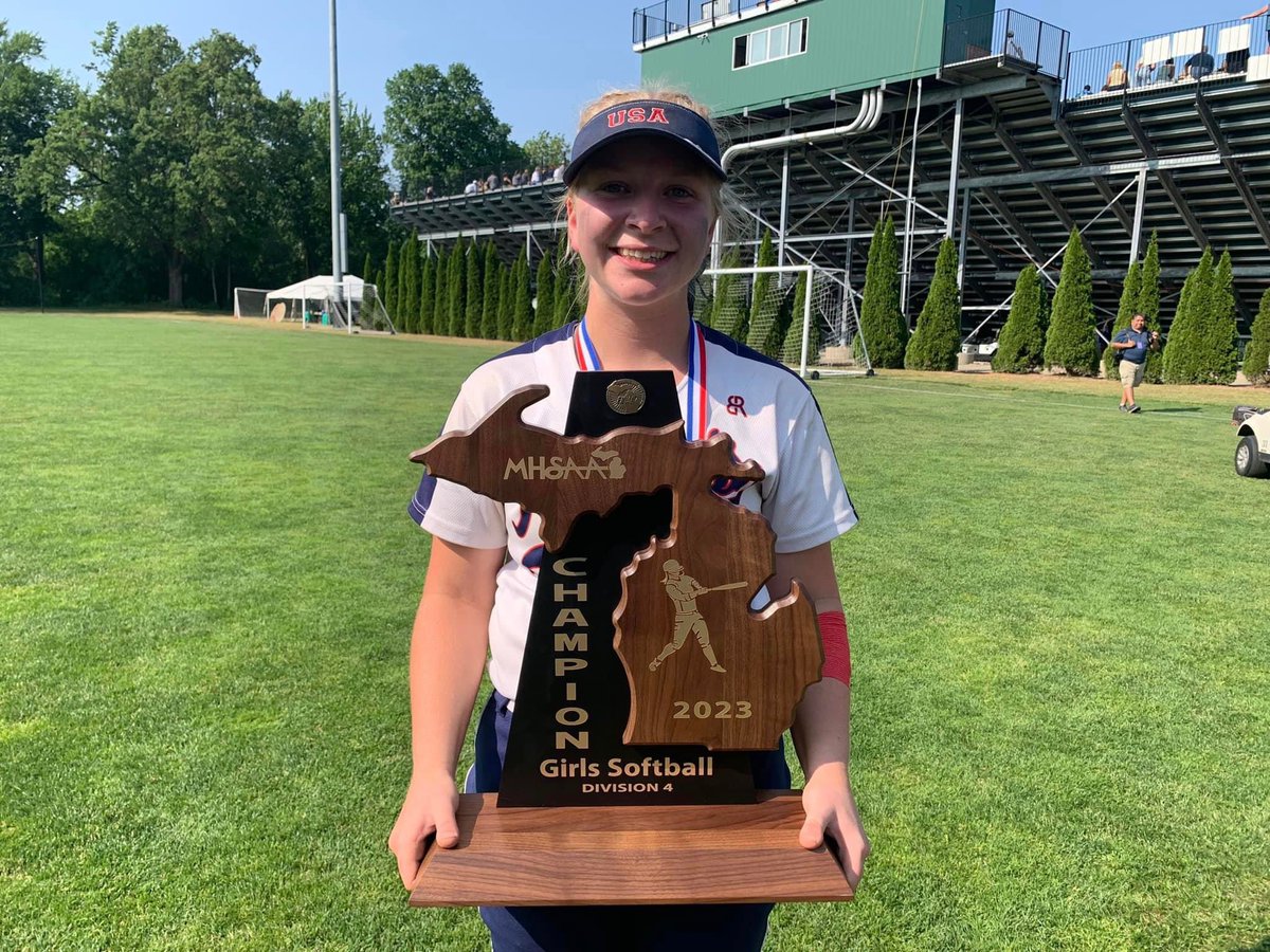 Congratulations to our 2024 Catcher/3b <a href="/CrummGabriella/">Gabriella Crumm</a> and Unionville-Sebewaing High School 2023 State Champions!  4 straight State Titles and 9th overall. <a href="/FinesseOrg/">Finesse Fastpitch</a>