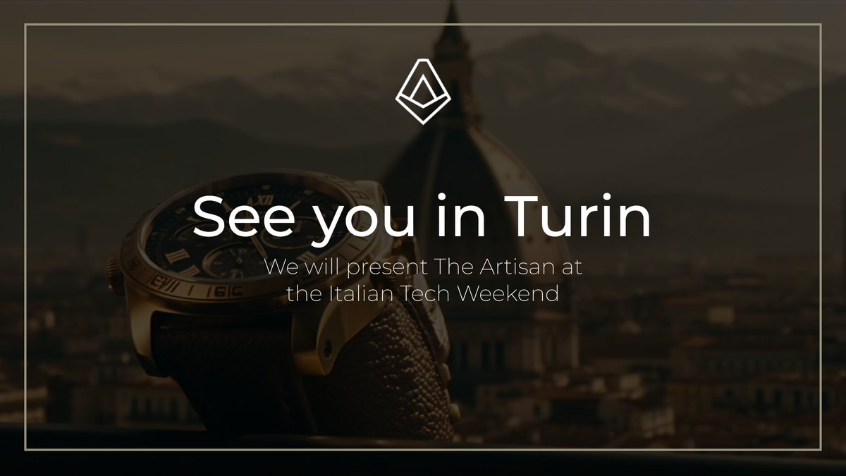 ArtsnFi's tweet photo. 🌟 Thrilled to announce that The Artisan will be participating in the #ItalianTechWeekend by Seiplus in Turin on June 24th and 25th! 🚀

Excited to introduce our project during this exceptional event, showing our plans to enhance the luxury industry in the digital realm 💡 https://t.co/Omipw8E55U