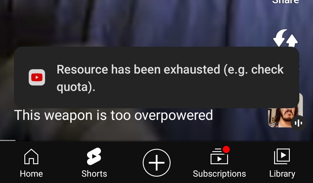 Eyo <a href="/YouTube/">YouTube</a> what the fuck is this? "Resource exhausted"? It's a goddamn subscribe button not a tank of crude oil