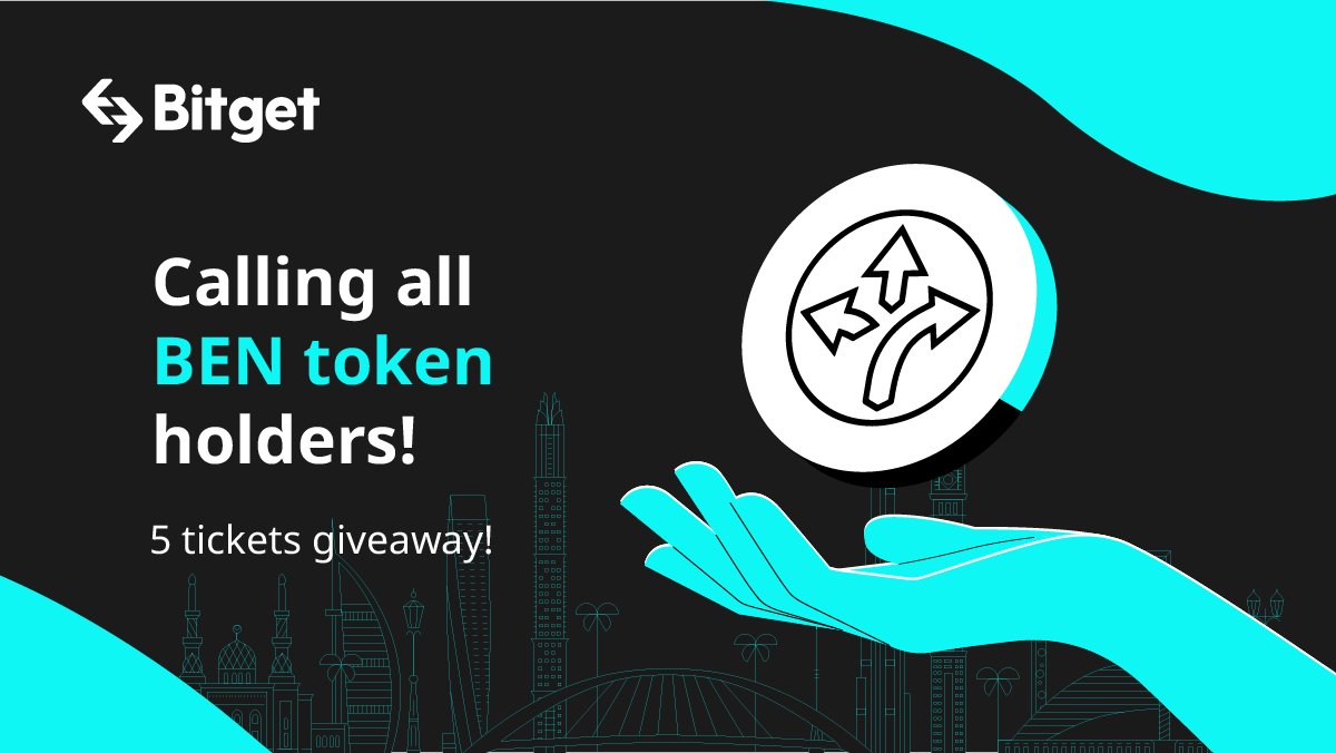 bitget's tweet photo. Calling all $BEN hodlers!
🏆 Top 5 BEN token holders win a ticket to offline event in Dubai!
✅ How to participate:
- Message https://t.co/AU1BtPJe6r a screenshot of your BEN Tokens.
🎉 Win exclusive tickets to BEN token launch event in Dubai on 23rd June.
#BitgetDubai https://t.co/NAIlTV8wLt