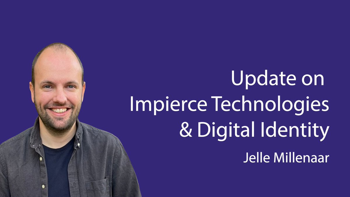 TangleCon (@tanglecon) on Twitter photo What is happening with #DigitalIdentity on #IOTA? <a href="/JelleFm/">Jelle Millenaar</a> gave an update on this from <a href="/ImpierceTech/">Impierce Technologies</a> perspective, the latest Identity start-up in the ecosystem. 🚀
Watch his talk at #TangleCon now: bit.ly/3Cy2TAW
#DLT #SSI #shimmer #DID What is happening with #DigitalIdentity on #IOTA? <a href="/JelleFm/">Jelle Millenaar</a> gave an update on this from <a href="/ImpierceTech/">Impierce Technologies</a> perspective, the latest Identity start-up in the ecosystem. 🚀
Watch his talk at #TangleCon now: bit.ly/3Cy2TAW
#DLT #SSI #shimmer #DID