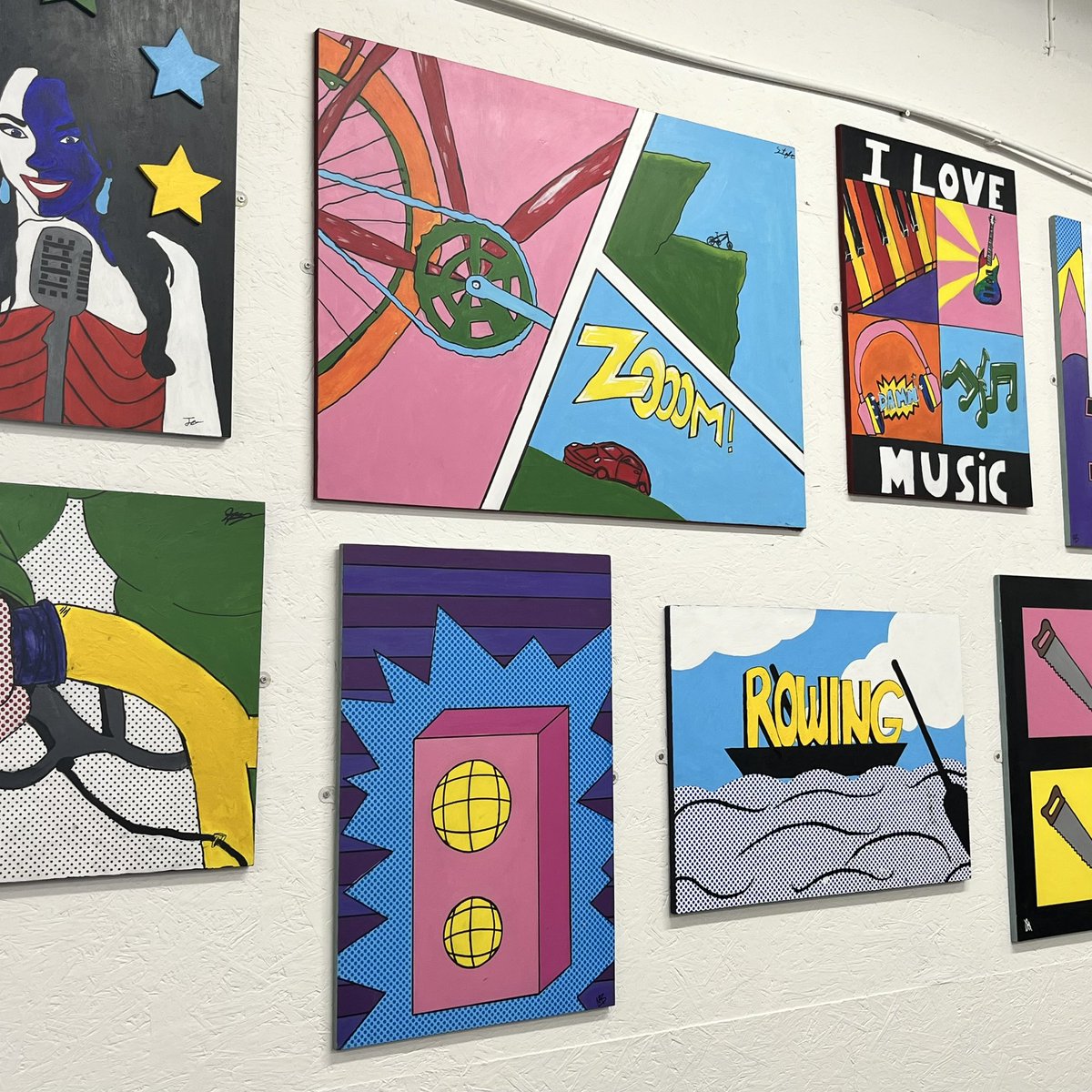 Thanks to art students from <a href="/yourCOPC/">City of Portsmouth College</a> for this amazing mural inspired by OC’s work. They worked to our brief as a part of their work experience unit. A fantastic collaboration now filling the workshop with colour and inspiring our young people!