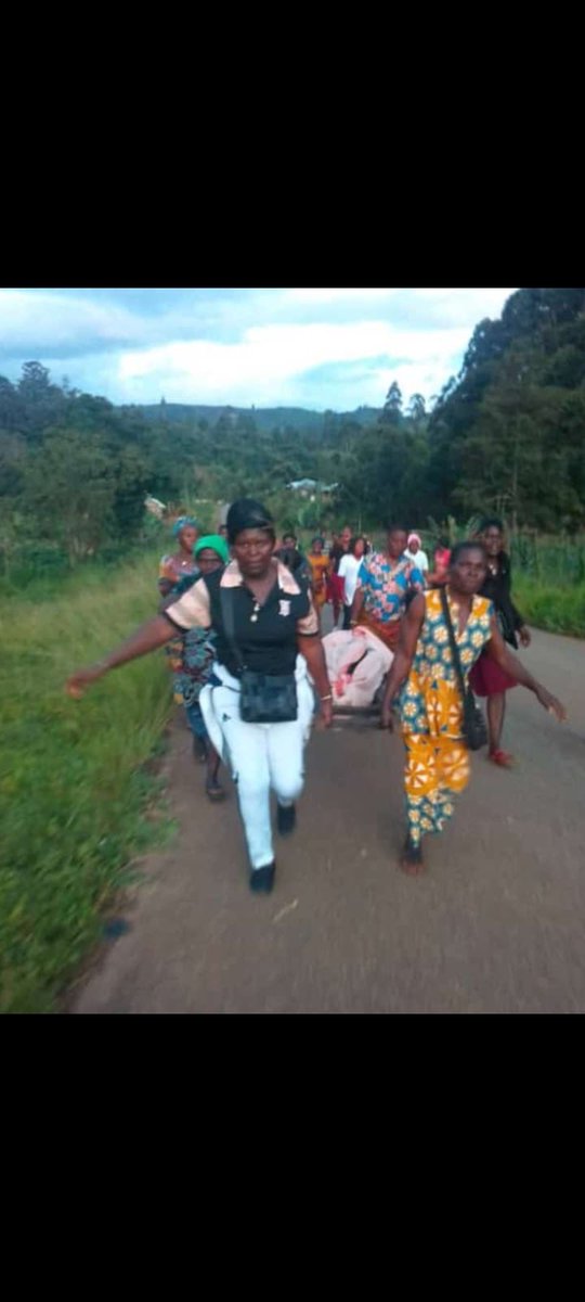 More #WarCrimes by Cameroun in #SouthernCameroons. Nine #Babangki civilians detained as #AmbaFighters extracted from detention, executed &amp; remains dumped, like #Francis in #Mbaingo (pictured). Boys/men have fled targeted killings. Girls/women bury the dead.