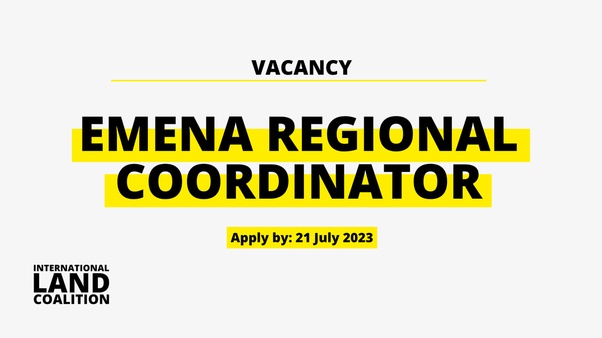 landcoalition's tweet photo. #VACANCY - We're looking for the next #EMENA Regional Coordinator to work with a network of more than 27 organisations in Europe, the Balkans, North Africa and Middle East.
Are you a perfect fit for this role?
👀 Apply: https://t.co/1YfzfS88RO
🗓️ Deadline: 21 July
#NGOjobs https://t.co/9OCeSlwdb1
