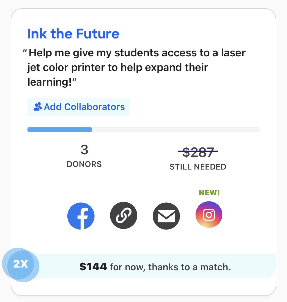🖨️ Help us unlock creativity! 🎨📚 Our classroom desperately needs a new printer for amazing projects. Let's make it happen! 💪 Donate today and be part of our printing revolution. 🌟 #ClearTheList #PostForPencils 

donorschoose.org/project/ink-th…