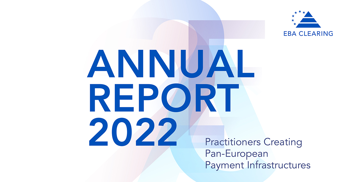 The EBA CLEARING Annual Report 2022 is now available for download. Read more about the EBA CLEARING services and activities in 2022 and get an outlook on 2023 and beyond. See report bit.ly/2KqDZKq