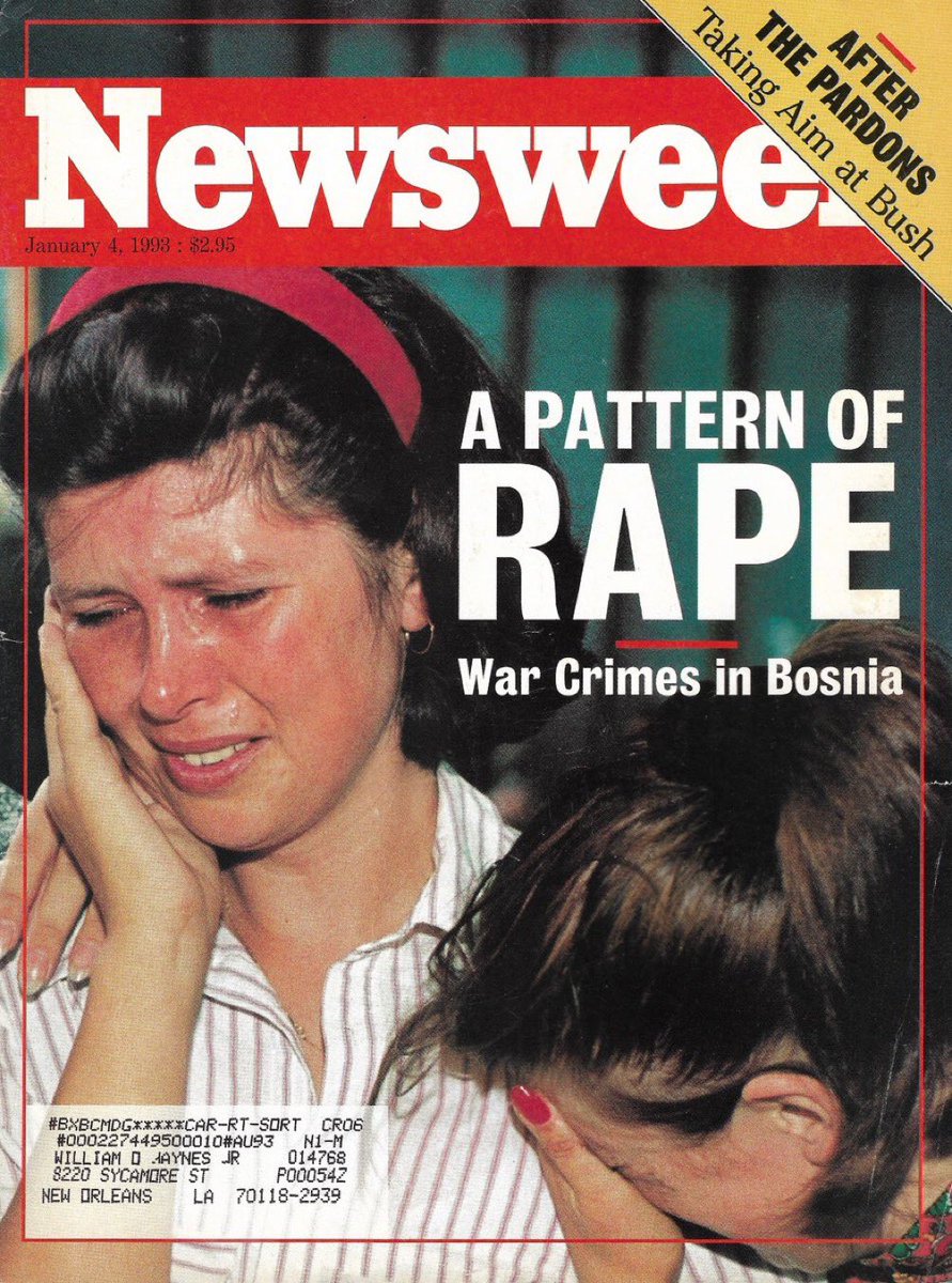 Serb and Croat nationalist forces committed systematic rape of Bosniak women during the #BosnianGenocide. Most of the perpetrators walk free to this day.