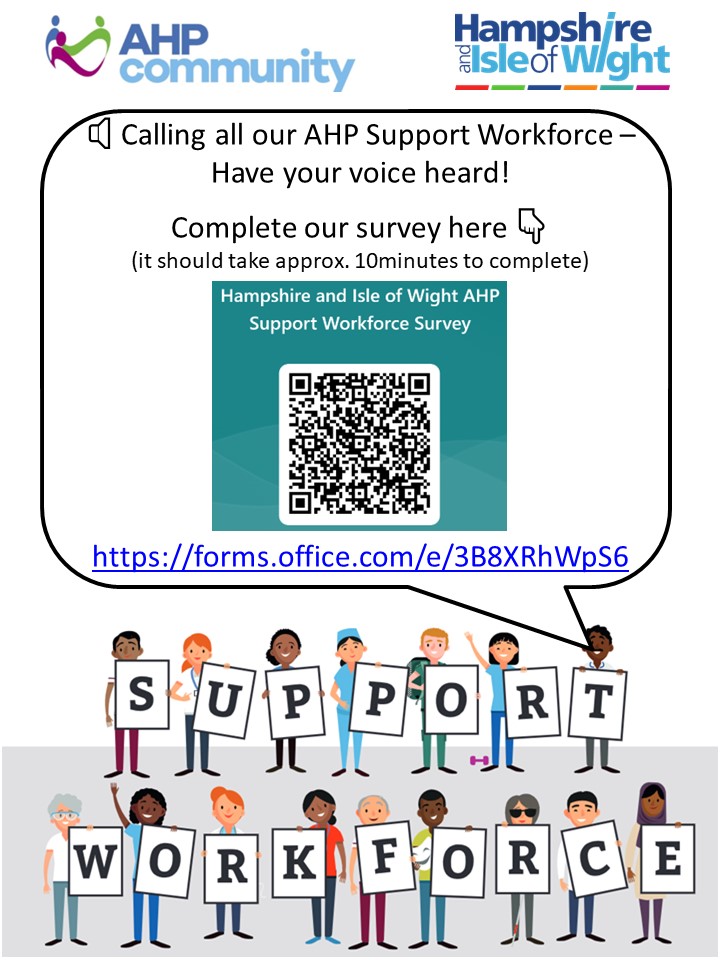 🔈HIOW AHP Support Workforce - Giving a final shout out to encourage anyone who hasn't completed our survey to respond (it closes on Friday). We want to hear your voices and the more people that respond, the louder we are! It would be AMAZING to 200 responses - we aren't far off!
