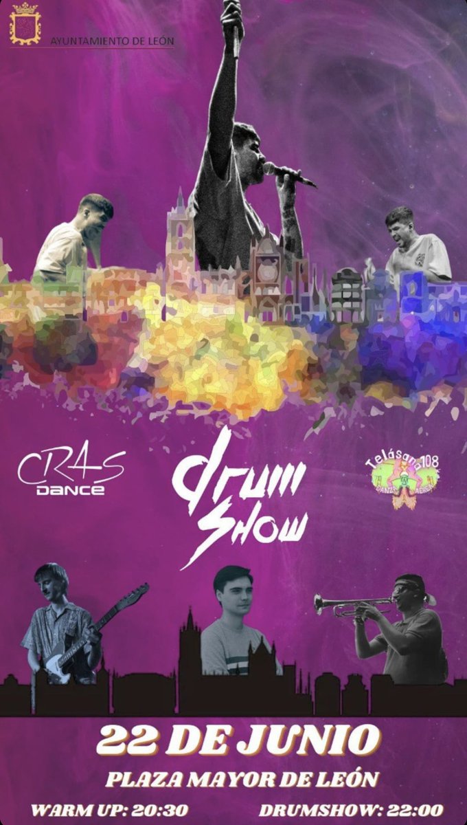 Drum Show

22-06

Plaza Mayor de León

¿Te lo vas a perder?