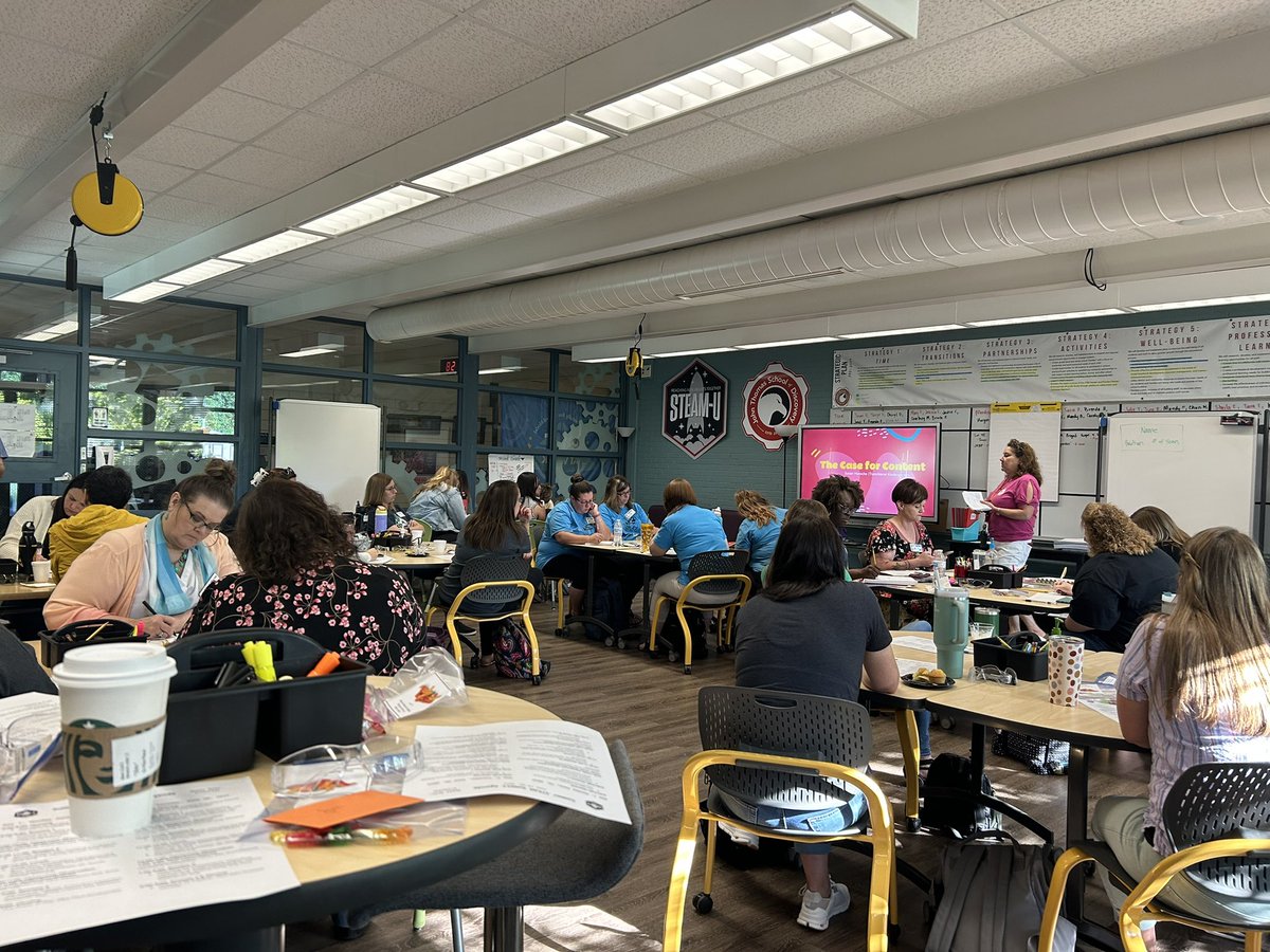 Here we go! Day 1 of #STEAMSummit2023 🎉

40 educators came in from around the Midwest and East Coast to learn about JTSD and dig into good science pedagogy. #STEAMazing 👩‍🔬👨‍🔬🧑‍🔬