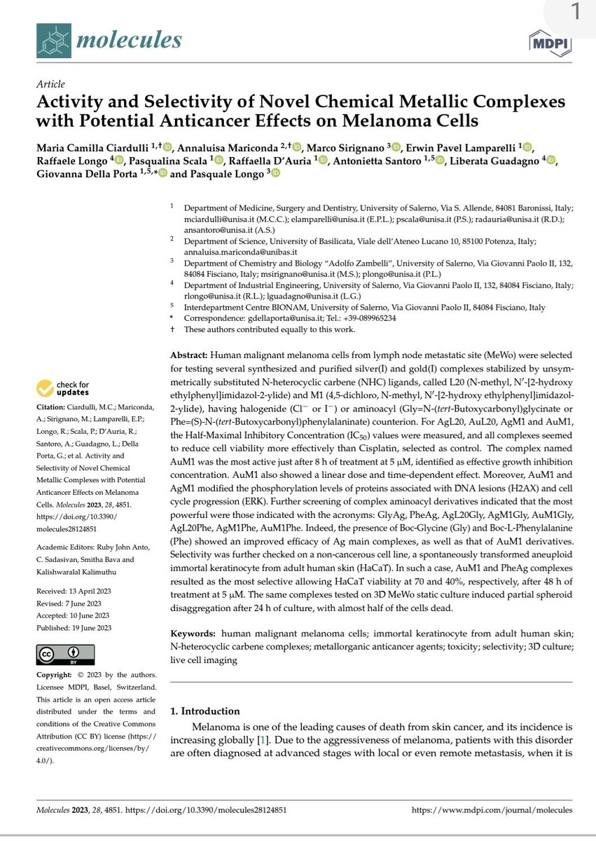 DellaPortaLab's tweet photo. Congratulation to all the Research Team for the just published work!!
#nanomedicinelab
#drugdelivery
#pharmaceuticaltechnology
#nanomedicine
Read the whole article here:
https://t.co/OFXkGnRjcm https://t.co/P1O5xJOxfl