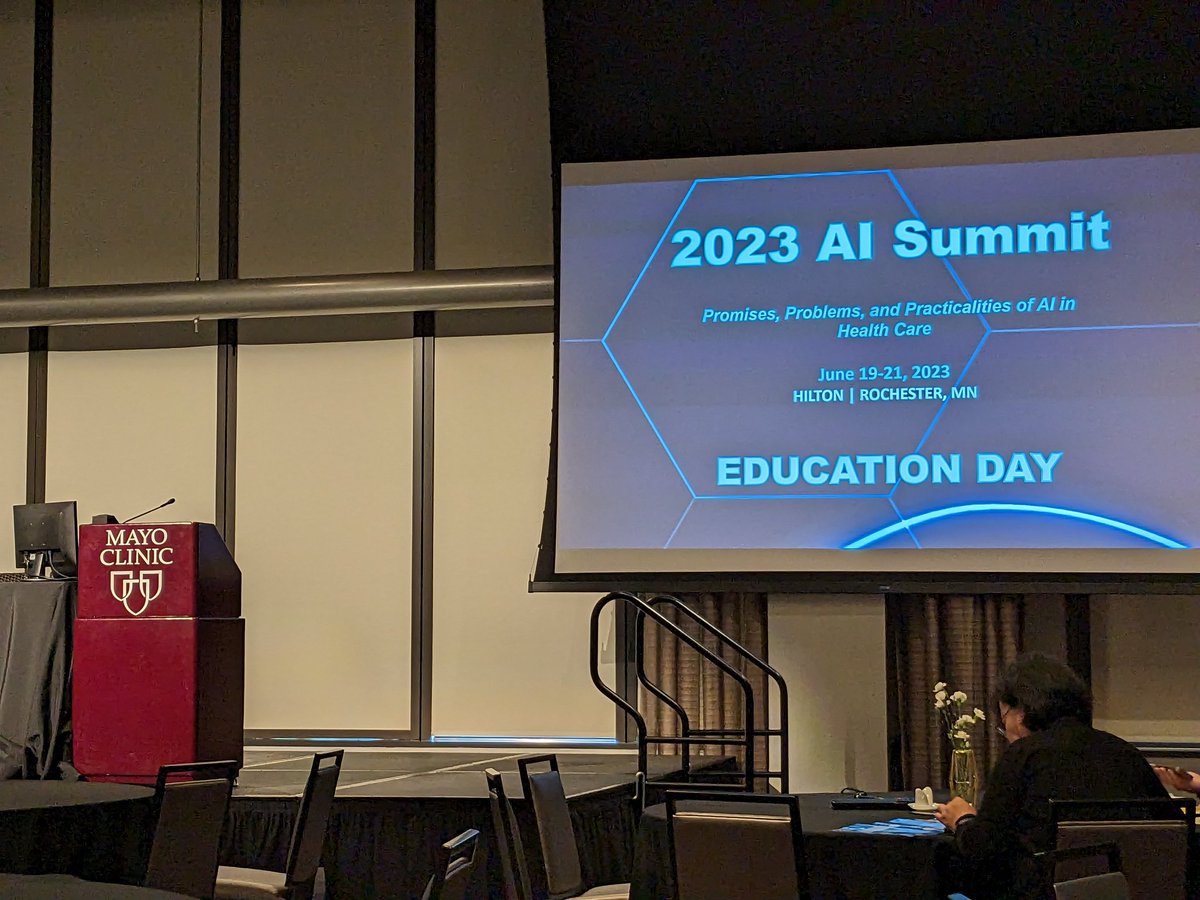 detective_louis's tweet photo. Back in #Rochester @MayoClinic for the #AIsummit. #HealthcareInformatics #SafeAI #PrecisionMedicine #IndividualizedMedicine https://t.co/rDo5Li6u9s