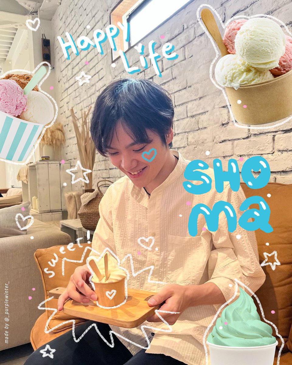 gelato doodles of a sweet boi 🍨🍦✨

#ShomaUno #宇野昌磨