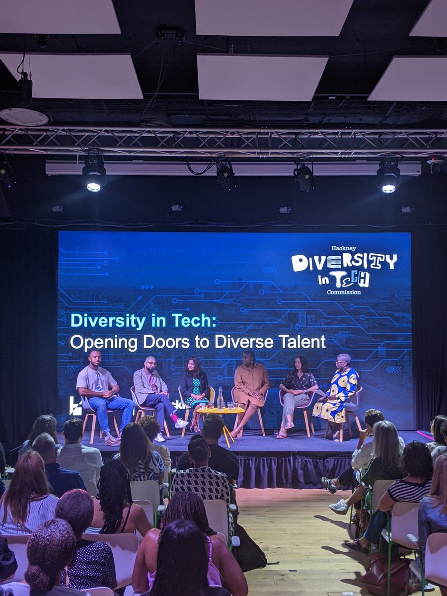 hackneycouncil's tweet image. @carolewilliams introduces a panel of leaders in tech diversity 👇

🎤Sharon Annafi @Havas
🎤 Nancy Scott @Hoptroff
🎤 Dami Hastrup @themoonhub
🎤Natasha Grujic @ustwo
🎤 Ghulam Rasool @ford