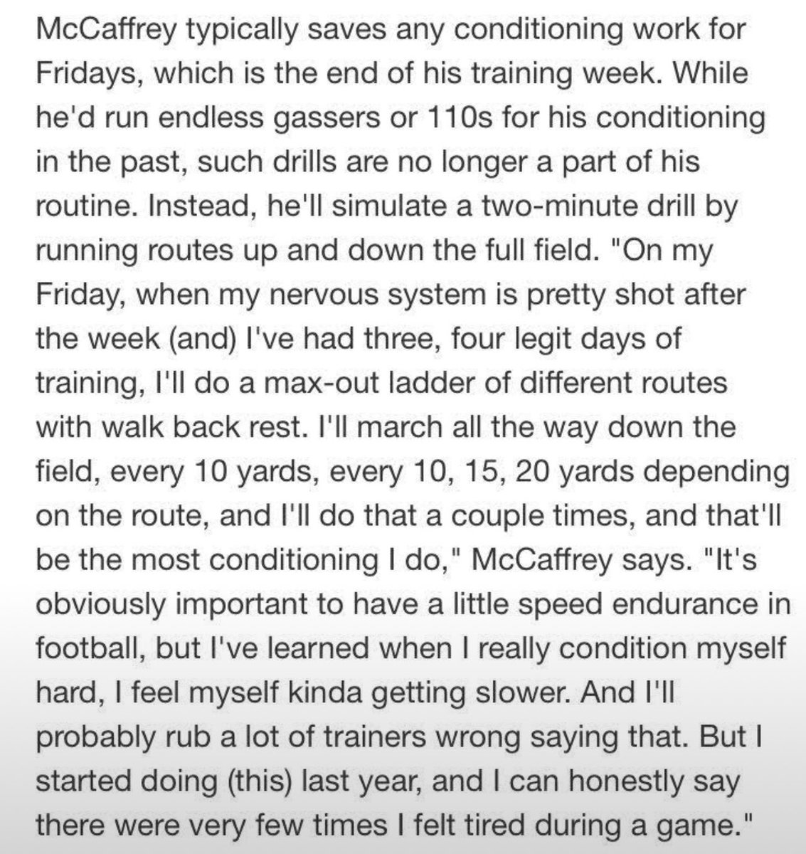 pntrack's tweet photo. The paragraph from four years ago that kicked off my friendship CMC’s coach and trainer, @KulaPerformance https://t.co/pMO3cvwNHn