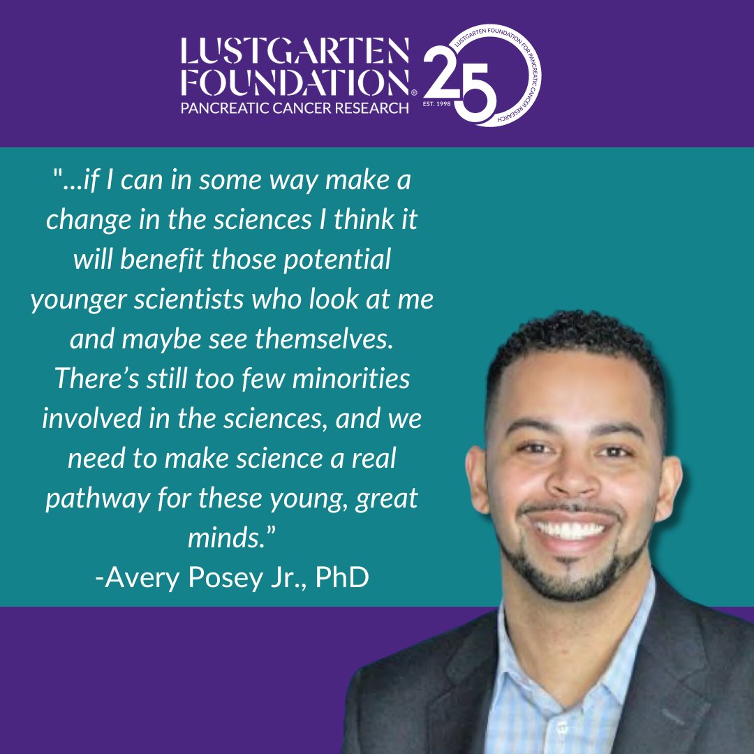 In 2021, we recognized @IAmDrDex as the inaugural recipient of the Lustgarten Career Development Award honoring John R. Lewis. Dr. Posey led our #Juneteenth webinar on the importance of health equity in #pancreaticcancer research.
READ: lfdn.org/43KZBGt
#MilestoneMonday