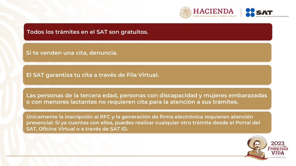 Alta 33 Sample El SAT da a conocer el listado de disponibilidad de citas para atención ...