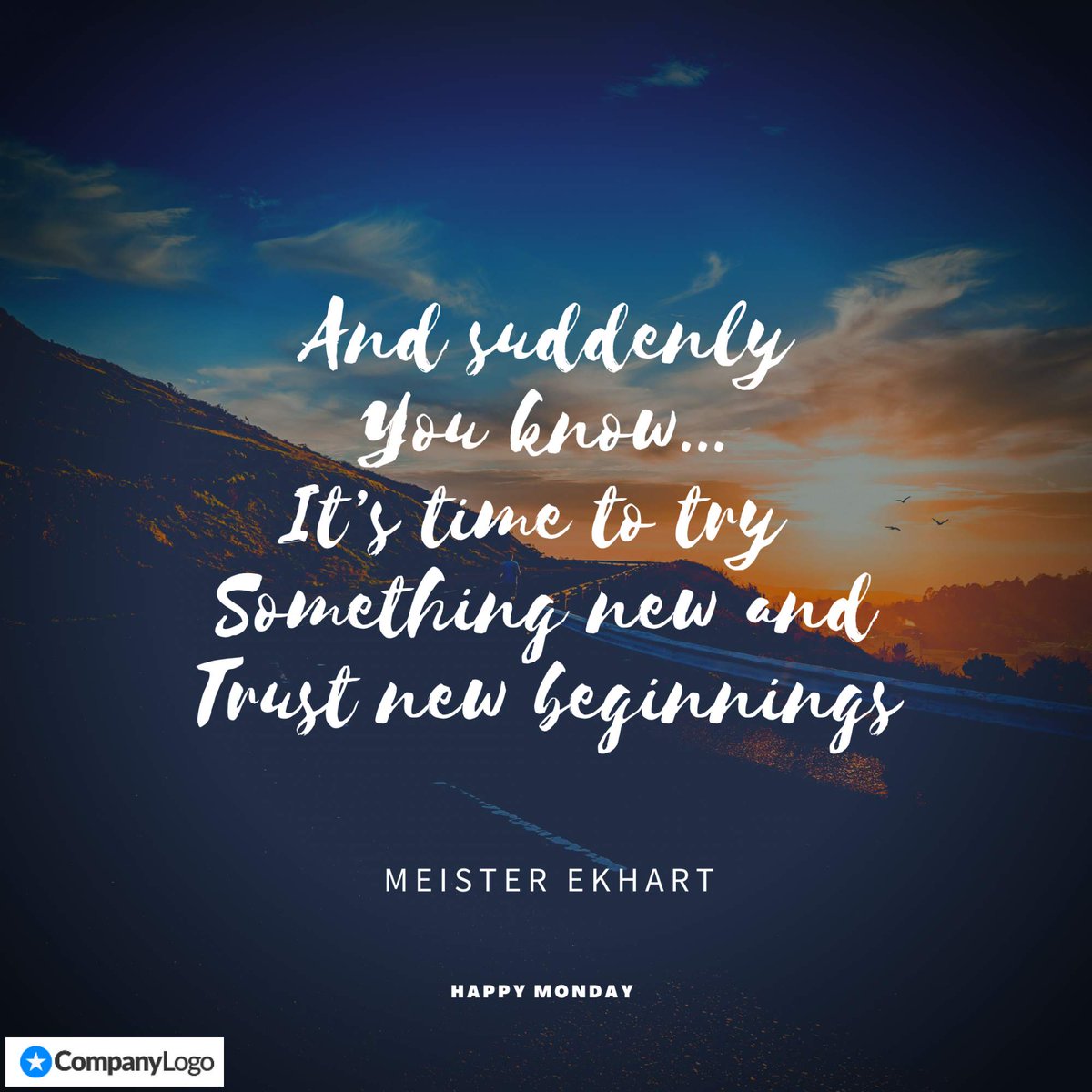 “And suddenly you know… It’s time to try something new and trust new beginnings.” - Meister Ekhart
#happymonday #dosomethingnew #newbeginnings