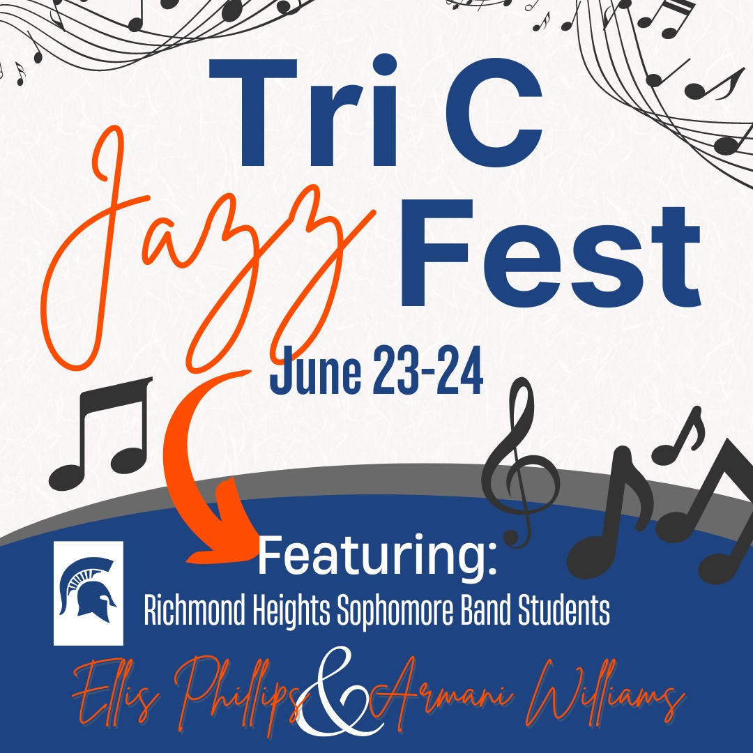🎺 🎷 Sophomore band students, Ellis Phillips and Armani Williams, will be performing June 23 and 24 at the Tri C Jazz Fest at the Playhouse Square. All of the outdoor events are FREE. Visit linktr.ee/tricjazzfest and come out to support our student musicians! #RHSpartanPride
