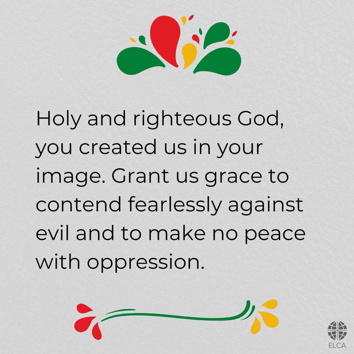 SESynod's tweet photo. From @ELCA - Today we celebrate Juneteenth by giving thanks for freedom and praying for an end to oppression everywhere. Let us heed the words of ELCA Worship's #Juneteenth Observance Prayer of the Day. https://t.co/jZ71QbnRWy