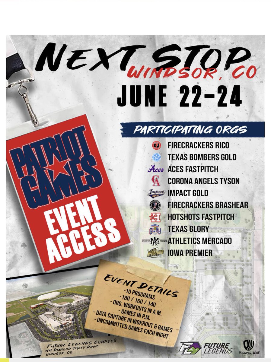 TaylorHigham26's tweet image. We will be in CO for the Patriot Games this week. Here is our schedule 👇
#TeamCSA #Beirreplaceable #LHSSoftball  #IPF @CSA_Athletes
@TaylorHigham26 @IowaPremierFP  @LHS_wildcatsb
#allgasnobrakes