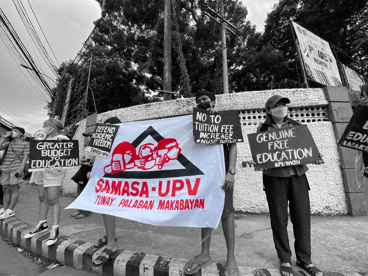 karatulaupv's tweet photo. ICYMI: KARATULA UPV along with other progressive youth and student organizations in Panay joined the picket rally for the commemoration of Araw ng Kabataang Pilipino, bringing the calls of the most pressing issues that the youth face today. https://t.co/1HO8WVukcz