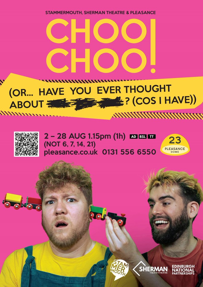 @GraceLindley_ @edfringe CHOO CHOO! A silly, surreal (and sometimes sad) comedy about a runaway brain 🚂 @ThePleasance
#ocd #intrusivethoughts #accessiblefringe