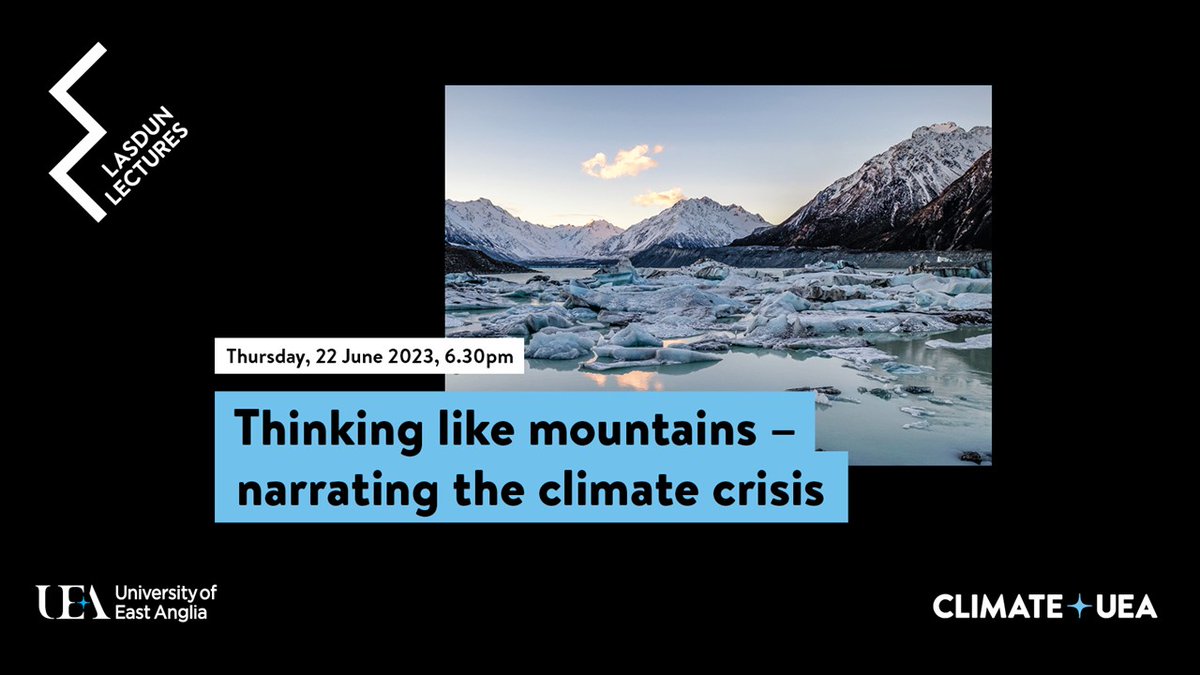 The final #UEALadsunLecture of the year brings together writers, activists and thinkers to discuss the role of the arts in communicating and re-imagining the greatest challenge of our time: the climate emergency🌎 Book in-person for London or online: bit.ly/Lasdun-Lecture…