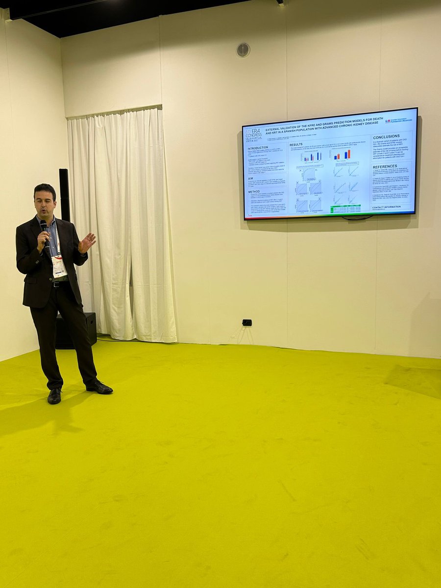 Nuestros compañeros presentando en el #ERA23 en Milán #ERAkidney <a href="/Gmfernandez6/">Gema fernandez Juarez</a> <a href="/linaleo25515176/">linaleon</a> <a href="/AzoresJavier/">Javi</a>