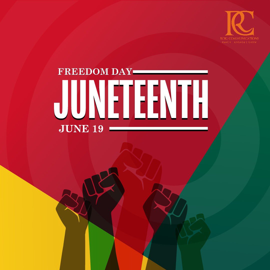 ROIG_DC's tweet image. Today, we are celebrating &amp;amp; honoring #freedom. Our office is closed in observance of #JuneteenthDay #Juneteenth2023 #JuneteenthWeekend
