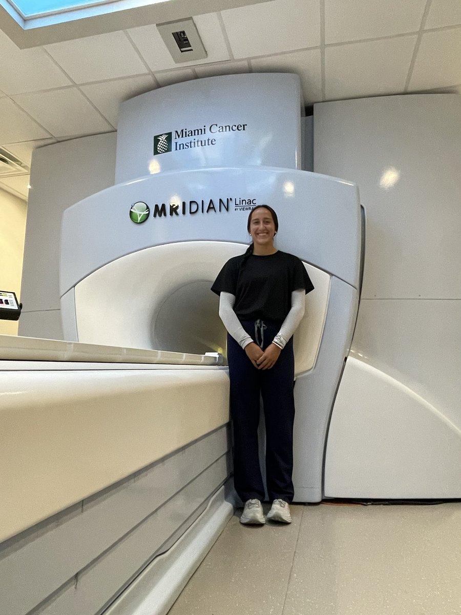 We excited to welcome our summer MR-guided radiotherapy 🧲intern Emma Ziegler to @MiamiCancerInst , @BHCancerCare. Emma is currently writing up a case report on cochlear implant management with 5 fx SMART on MRIdian @viewray. Welcome Emma! 

#MRIdian #MRgRT #AdaptiveRT #MRISafety
