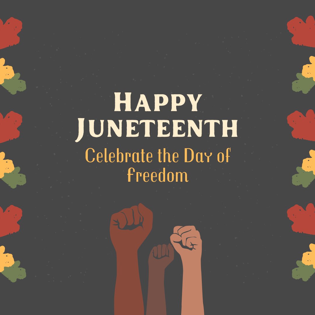 Happy Juneteenth!

On June 19, 1862 enslaved people were declared free under the terms of the Emancipation Proclamation.  

Celebrate freedom.